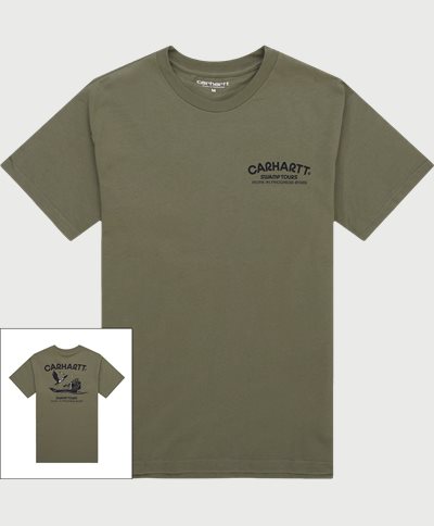 Carhartt WIP T-shirts S/S SWAMP TOURS T-SHIRT I031762 Grøn